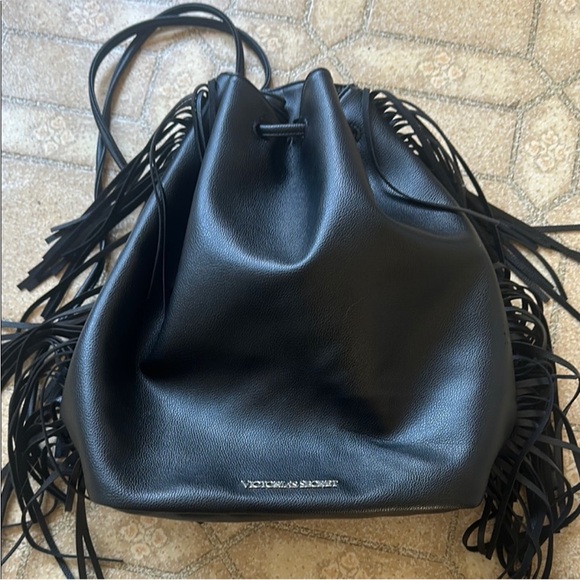 Victoria's Secret Black Fringe Shoulder Bag - Picture 2 of 6